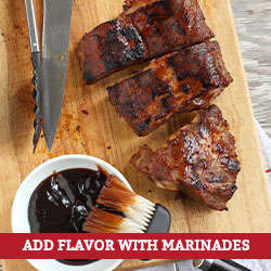 add flavor with marinades