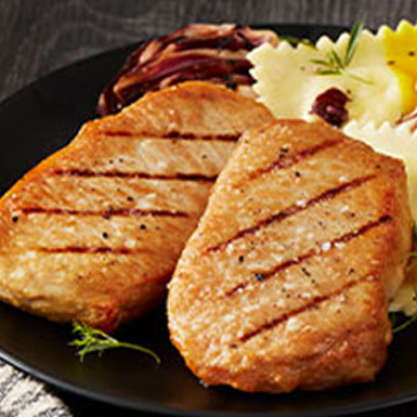 grilled thin cut pork chops