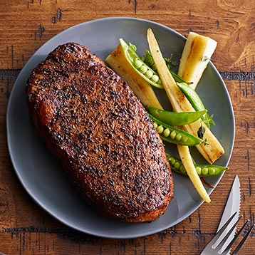 grilled strip steaks with coffee rub