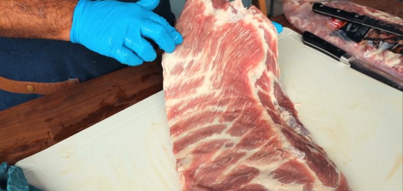 removing pork rib membrane