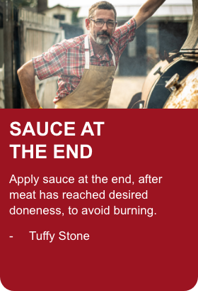 sauce at the end